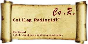 Csillag Radiszló névjegykártya